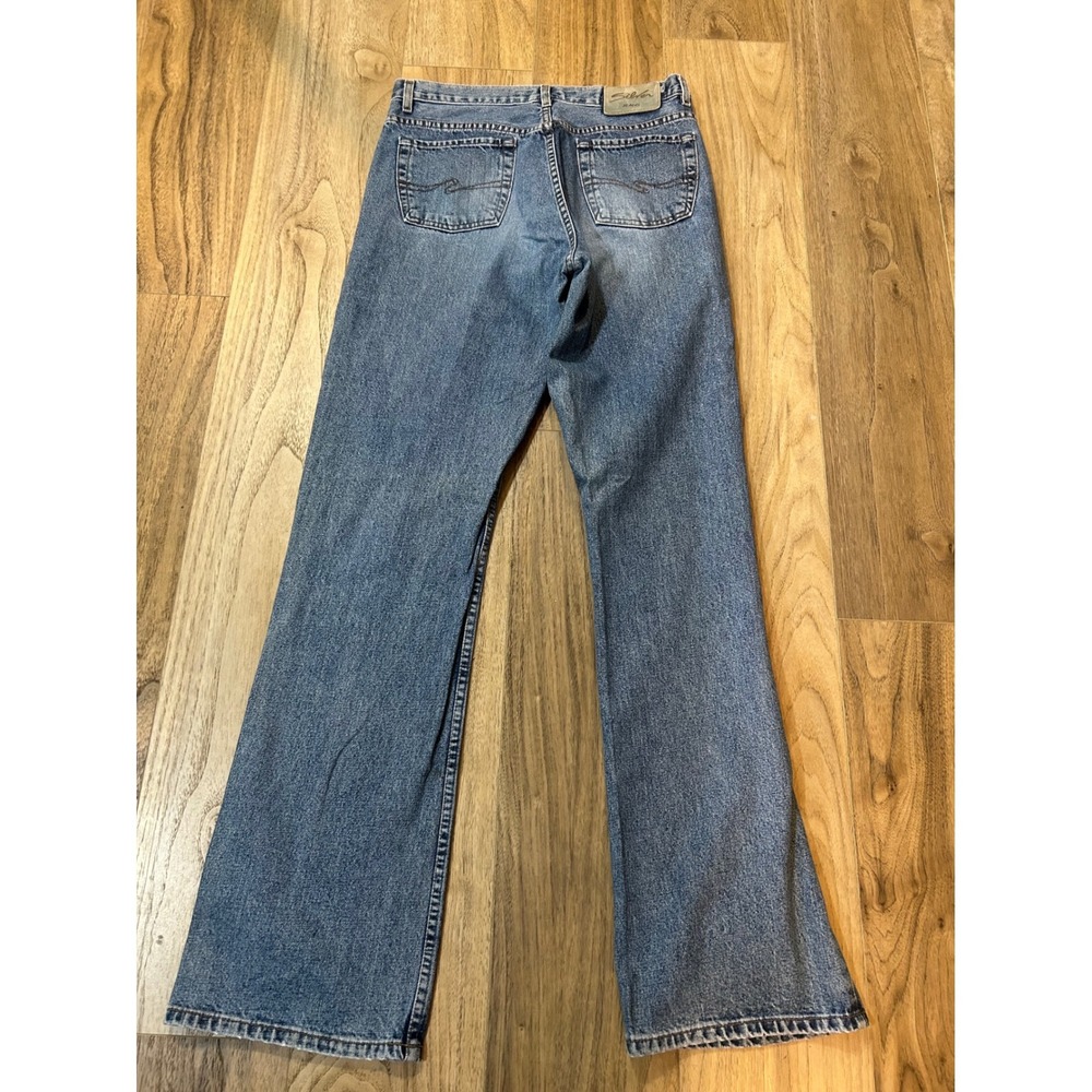 Silver Jeans Co Mens Straight Leg Denim Blue Medium Wash Button Fly Canada
